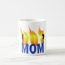 HOT FLAMING MOM COFFEE MUG