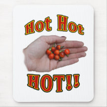 Hot Hot HOT Cascabel Peppers in Hand Mouse Pad