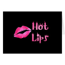 HOT HOT HOT LIPS by SHARON SHARPE Greeting Cards