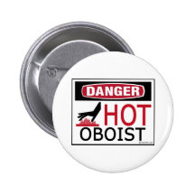 Hot Oboist Buttons
