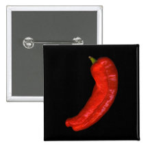 Hot Pepper Pinback Buttons