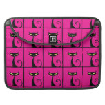 Hot Pink and Black Kitty Cats Collage MacBook Pro Sleeves