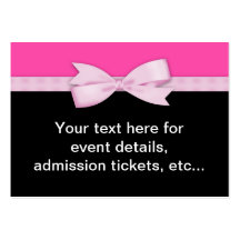 Hot Pink and Black Party Business Card