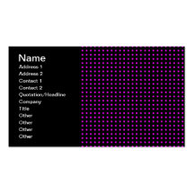 Hot Pink and Black Polka Dot Pattern Business Card Template