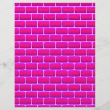 HOT PINK BRICKS BACKGROUND DIGITAL GRAPHICS FULL COLOR FLYER