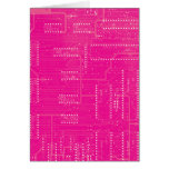 Hot Pink Circuit Board Cyber Industrial EBM Techno Greeting Cards