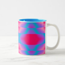 Hot Pink Cool Blue Abstract Mug
