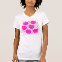 Hot Pink Damask with Pink Polka Dots Tshirt