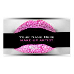 Hot Pink Diamond Bling Make-Up Artist Biz Card Business Card