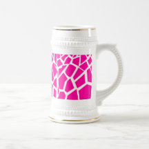Hot Pink Giraffe Pattern Wild Animal Prints Coffee Mug