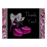 Hot Pink High Heels Thank You Card