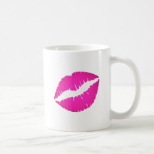 Hot Pink Kiss Coffee Mug