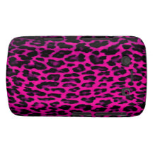 Hot Pink Leopard Print Blackberry Cases