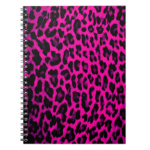 Hot Pink Leopard Print Notebook
