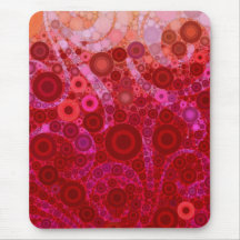 Hot Pink Purple Concentric Circles Mosaic Swirls Mouse Pads