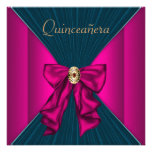 Hot Pink Quinceanera Hot Pink Birthday Party Custom Invitations