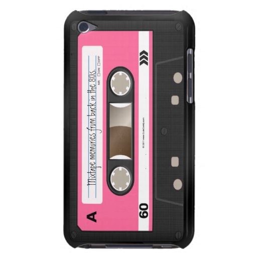 Hot Pink Retro Cassette Tape Personalised Case Case-Mate iPod Touch Case