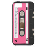 Hot Pink Retro Cassette Tape Personalised Case iPhone 5 Cover