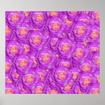 Hot pink roses print