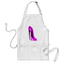 hot pink stiletto shoe apron