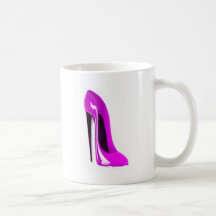 hot pink stiletto shoe mugs