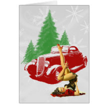 Hot Rod and Pin Up Christmas Cards