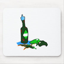 Hot sauce grren n pepper flat graphic mousemat