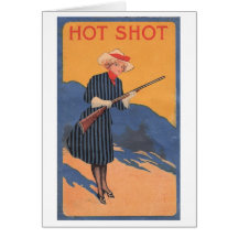 Hot Shot Cowgirl, Greeting Card