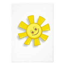 Hot Smiling Sun Invitations