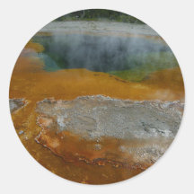 Hot Spring Round Stickers