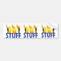 Hot Stuff and Flames Bumper Stickers