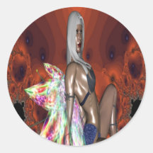 HOT SUMMERS NIGHT ROUND STICKERS