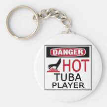 Hot Tuba Player Keychain