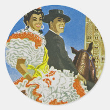 Hotel Madrid Round Sticker