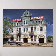 HOTEL METLEN in DILLON MONTANA  1875 Poster
