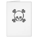 Houndstooth skull greeting cards