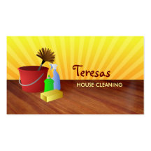 house cleaner business cards