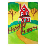 HOUSE FOLK ART CARDS