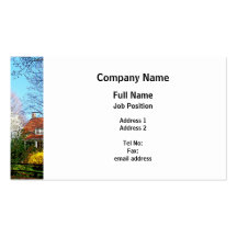 House on the Hill in Spring Business Cards