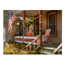 House - Porch - Traditional American Postcard