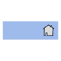 House Sketch. Black and Blue. Business Card