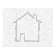 House Sketch. Grey. Postcards