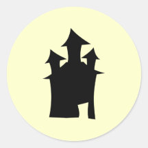 House with Three Towers. Round Stickers