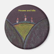 Houses and hills Magnet