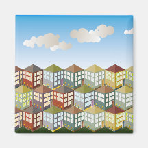 Houses Houses at Day Magnet
