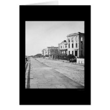 Houses on the Battery in Charleston, SC 1865 Greeting Cards