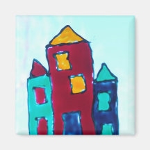 Houses Refrigerator Magnet