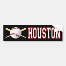 HOUSTON BASEBALL BUMPER STICKER