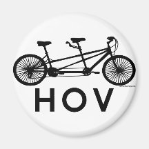 HOV Tandem Bicycle Refrigerator Magnets