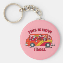 How I Roll Mum Minivan Key Chains